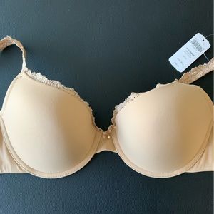 NWT Soma Soft Tan Embraceable Push Up Lace Trim Bra, size 36C. Never worn.